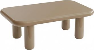 Oviala Mesa de centro rectangular de 100 cm en MDF lacado en gris topo