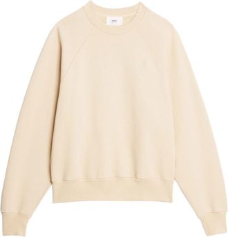 Ami Ami de Coeur embroidered sweatshirt - unisex - Organic Cotton/Elastane - XXXL - Neutrals