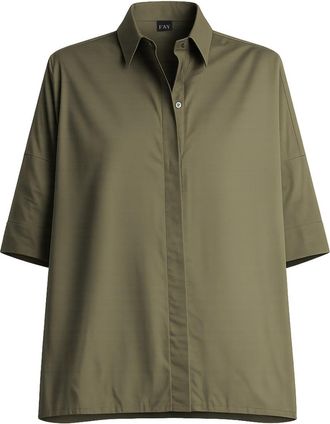 Fay Stretch-Popeline-Hemd