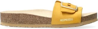 Mephisto Comfortabele dames slippers met Soft-Air technologie - Dames - Sandalen - Geel - 36 EU - Schoenen