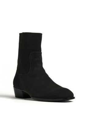 Anthony Veer Lennox Boot in Velvet Noir Black Suede at Nordstrom, Size 10.5
