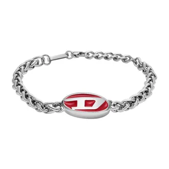Diesel Accessoires, Heren, Grijs, ONE Size, RVS armband voor mannen