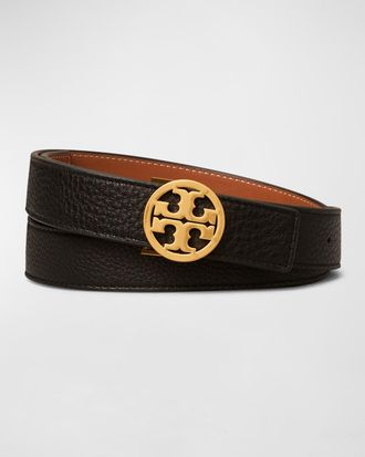 Tory Burch Miller Logo Reversible Belt