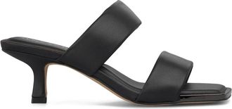 Alma En Pena Nappa Leather Double-Strap Sandal - Dames - Muiltjes - Zwart - 39 EU - Leer - Schoenen