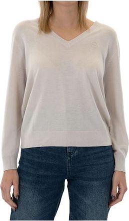 A|X Armani Exchange Duifgrijze Trui - Dames - V-hals truien - Grijs - S - Truien & Vesten
