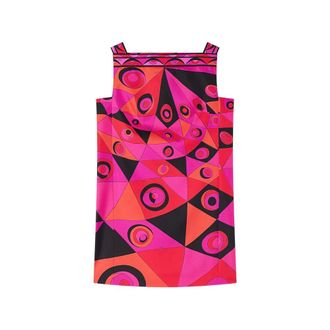 Pucci Short Dresses, female, Multicolor, Size: XS Occhi Print Silk Dress