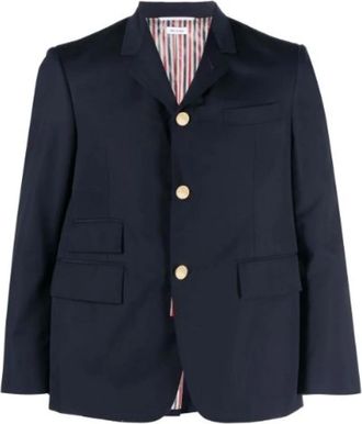 Thom Browne Stijlvolle Jassen voor Mannen - Heren - Blazers - Blauw - XL - Jassen