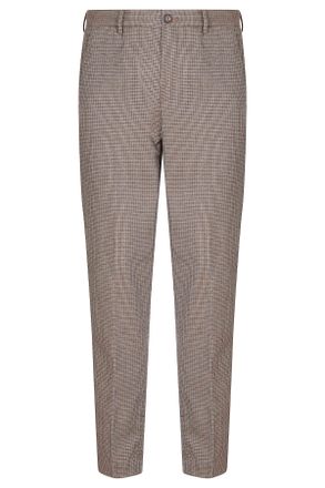 Seventy Fango Pied De Poule Technical Fabric Trousers