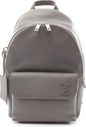 Louis Vuitton Khaki Leather Backpack Handbag (Pre-Owned)