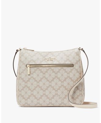 Kate Spade New York Womens Flower Pvc Large Swingpack Crossbody - Beige - One Size