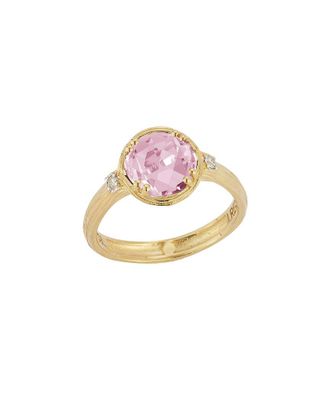 I.Reiss Company 14K 1.85 Ct. Tw. Diamond & Rose Quartz Cocktail Ring