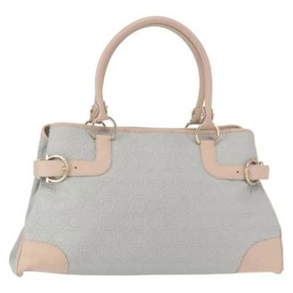 Ferragamo Pre-owned Handbags, female, Gray, Size: ONE SIZE Pre-owned Leather Handbag