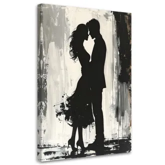 Feeby Impresi&oacute;n De Imagen Pareja Enamorada Amor Blanco Y Negro 70x100