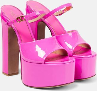 Valentino Garavani Tan-Go patent leather platform sandals