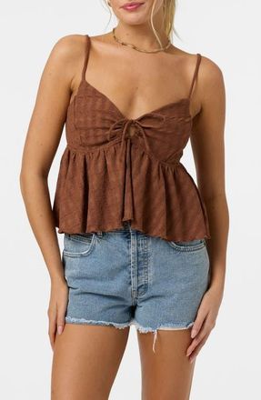 O'Neill Dellia Cutout Camisole in Carob Brown at Nordstrom, Size Xx-Large
