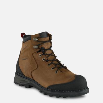 Red Wing Shoes Mens Burnside 6-Inch Waterproof Safety Toe Boots In Tan