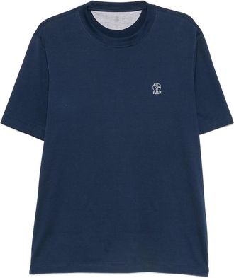 Brunello Cucinelli Logo-embroidered Crew-neck T-shirt