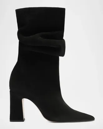 Schutz 85mm Harriet Slouchy Suede Booties