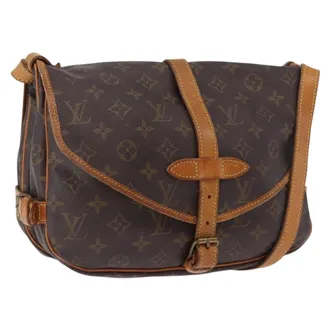 Louis Vuitton Saumur Monogram Canvas Brown Canvas Handbag (Pre-Owned)
