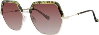 Kensie Feel Pretty Green Tortoise Womens Sunglasses Tortoiseshell Size 57 - Free RX Lenses - Free RX Lenses