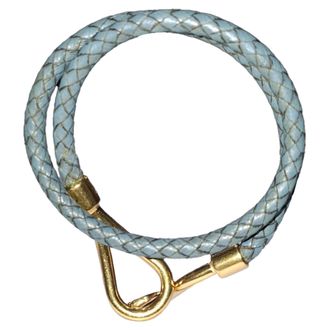 Herm&egrave;s Herm&egrave;s Jumbo H Armband in Blauw Leer