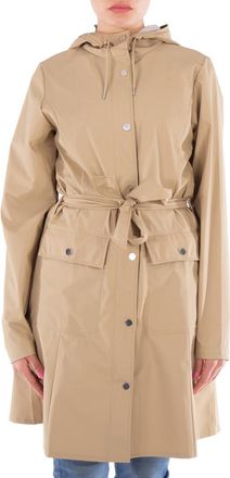 Rains Waterproof Curve W Jacket - Sand, Size X-Large