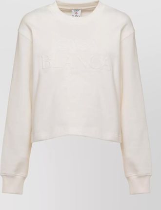 Casablanca cotton cashmere-blend long-sleeve sweatshirt