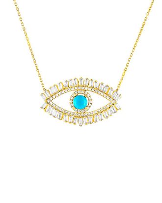 Sphera Milano 18K Over Silver Cz Necklace