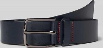 HUGO BOSS Ledergürtel mit Dornschließe Modell GERIK in Marine, Größe 100