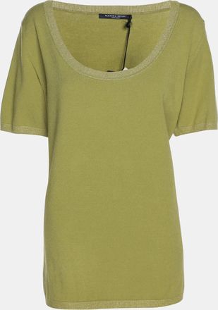 Marina Rinaldi Marina Sport By Marina Rinaldi Green Stretch Knit Top