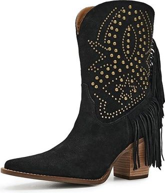 Dingo Star Power Womens Boots Black : 6.5 B - Medium, Suede
