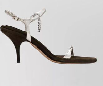 Chlo&eacute; leather crystal-embellished sandals