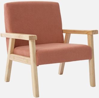 Sweeek Sweeek - Poltrona scandinava per bambini in velluto a coste e legno di gomma