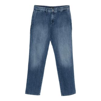 7 For All Mankind Straight Jeans, male, Blue, Size: W29 Chino Jeans