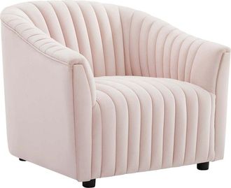 ModWay Announce Performance Velvet Channel Tufted Armchair