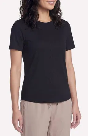Skechers GoWalk Luxe Rib T-Shirt in Bold Black at Nordstrom Rack, Size Xx-Large