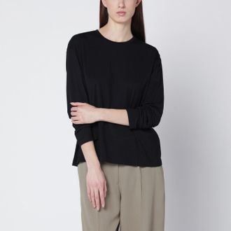 Toteme Black organic cotton-blend top