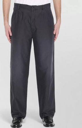 Maison Margiela gabardine trousers wide leg mid rise