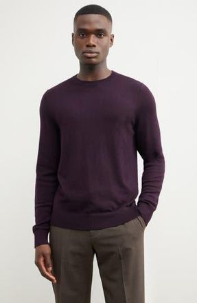 Nordstrom Italian Merino Wool Crewneck Sweater in Purple Plum at Nordstrom Rack, Size Xx-Large