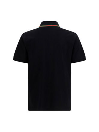 Gucci Mens Cotton Piqu&eacute; Jersey Polo Shirt Black T-shirts And Polos