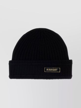 Burberry ribbed wool beanie turn-up brim