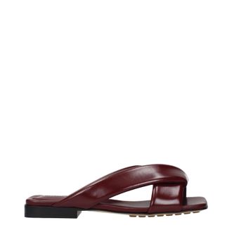 Bottega Veneta Hausschuhe und Clogs Riva Damens Leder Rot/Barolo