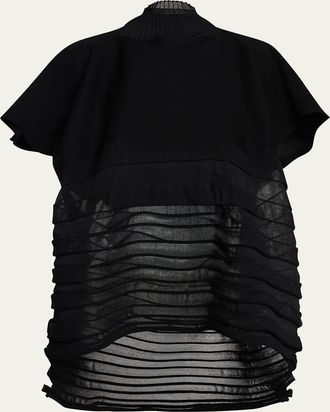 Issey Miyake Moving Sheer Knit Top