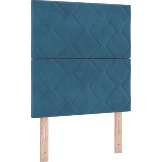 vidaXL Cabecero Con Cabecera Azul Oscuro 80 Cm Terciopelo Vidaxl