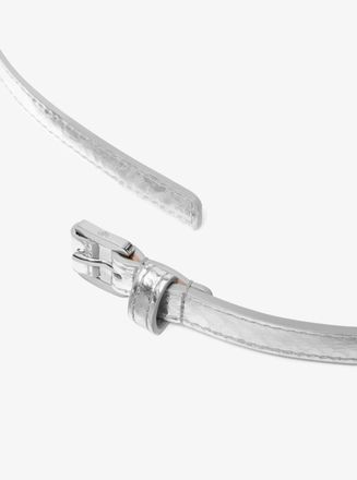 Michael Kors Carolyn Metallic Snake Embossed Leather Waist Belt
