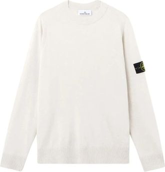 Stone Island Maglia - Heren - Ronde hals truien - Wit - 2XL - Truien & Vesten