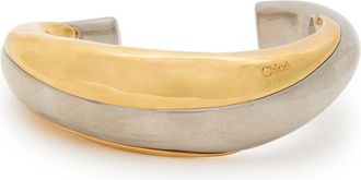 Chlo&eacute; Glaze Sculpted Two-tone Brass Bracelet - Gold - One Size