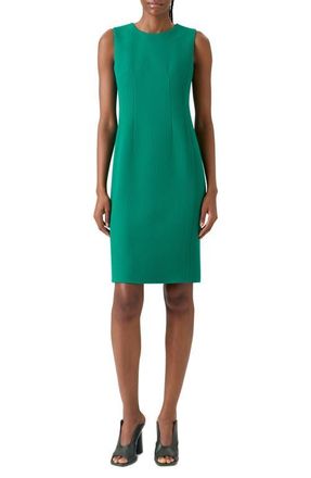 Akris Sleeveless Virgin Wool Sheath Dress in Tourmaline at Nordstrom, Size 10
