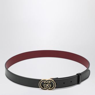 Gucci Black GG interlocking buckle belt