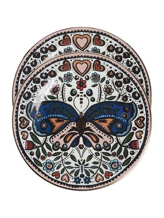 La DoubleJ Dessert Plates Set Of 2 Rebirth Multicolor at Nordstrom